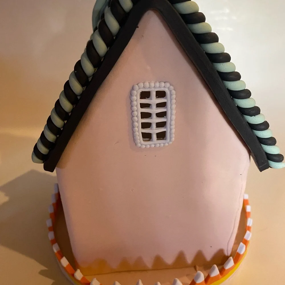 Broomstick Blvd Halloween Pink Black R.I.P. Candy Corn LightUp Haunted House NWT
